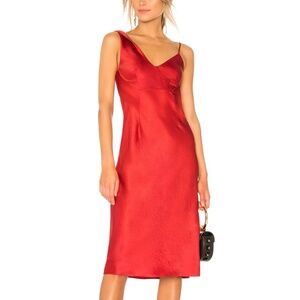 Alexander Wang T T by Alexander Wang red midi slip dress in Cherry red